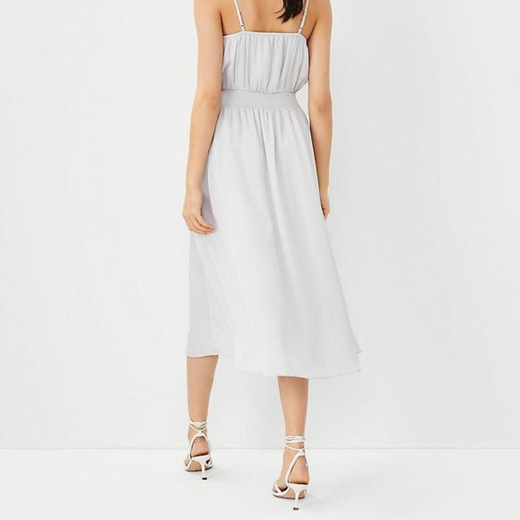 New Ann Taylor Smocked Waist Flare Dress - Picture 4 of 4